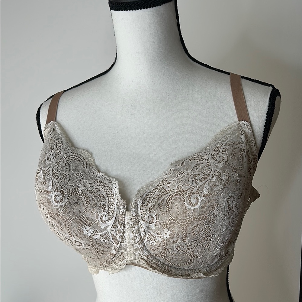ThirdLove Lace Underwire Bra in Beige and Cream